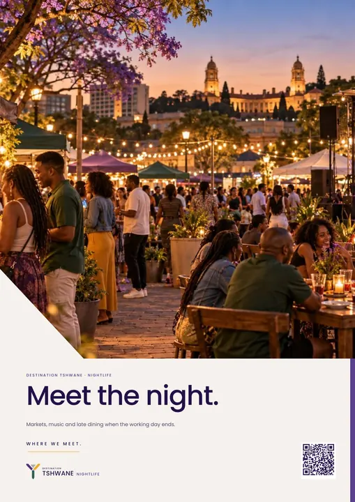 Poster · Meet the night. — Destination Tshwane application artwork