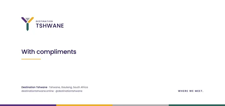 Compliments slip — Destination Tshwane application artwork