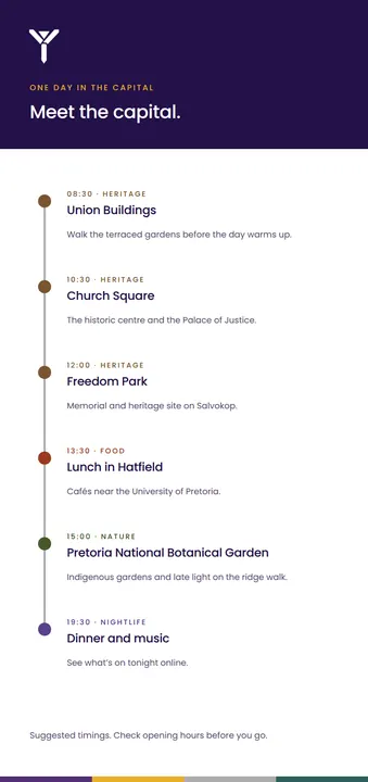 City itinerary — Destination Tshwane application artwork