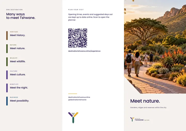 DL brochure — Destination Tshwane application artwork