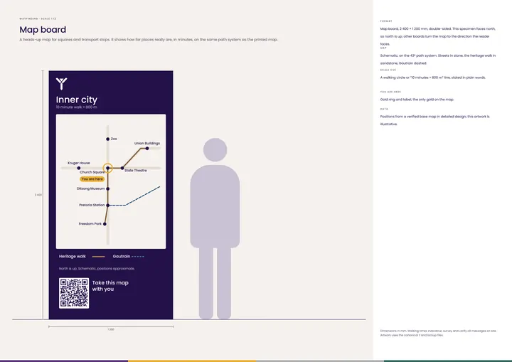 Map board — Destination Tshwane application artwork