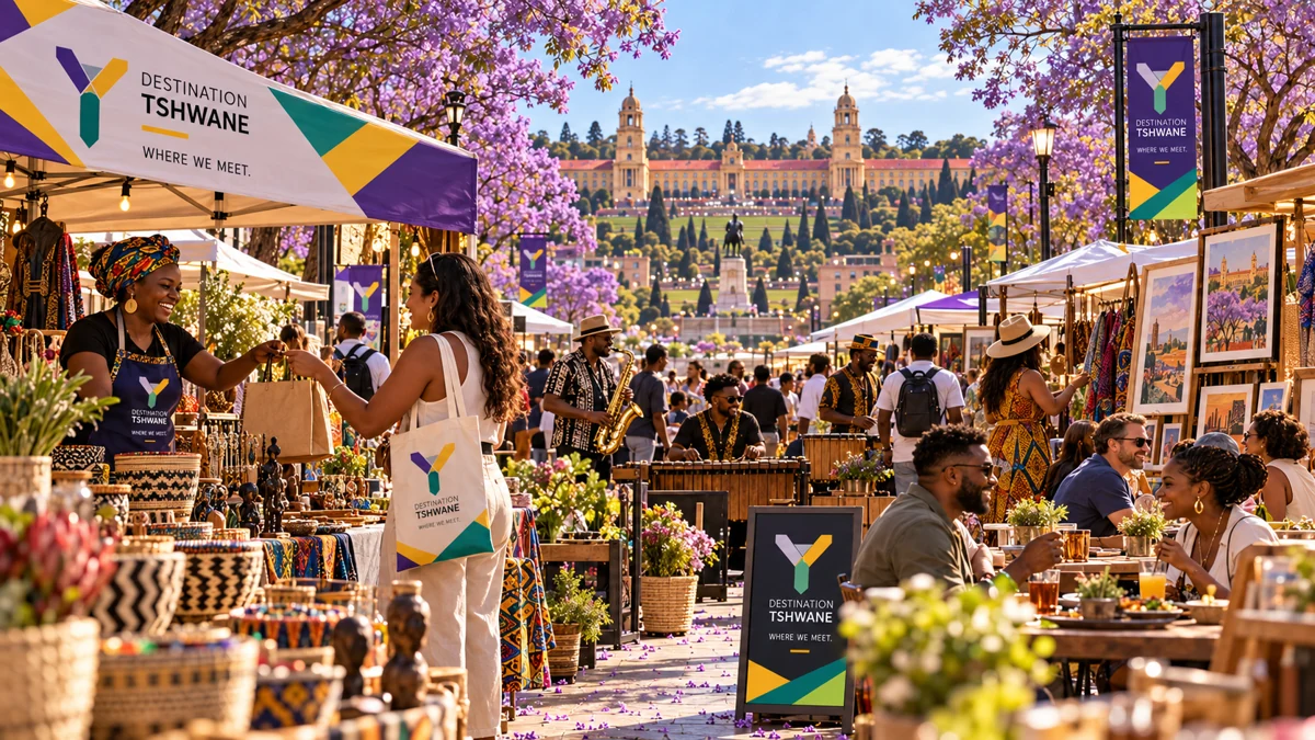 Campaign concept: An imagined market with local traders, food and destination stalls.